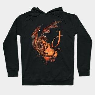 Drachen Buchstabe J Hoodie